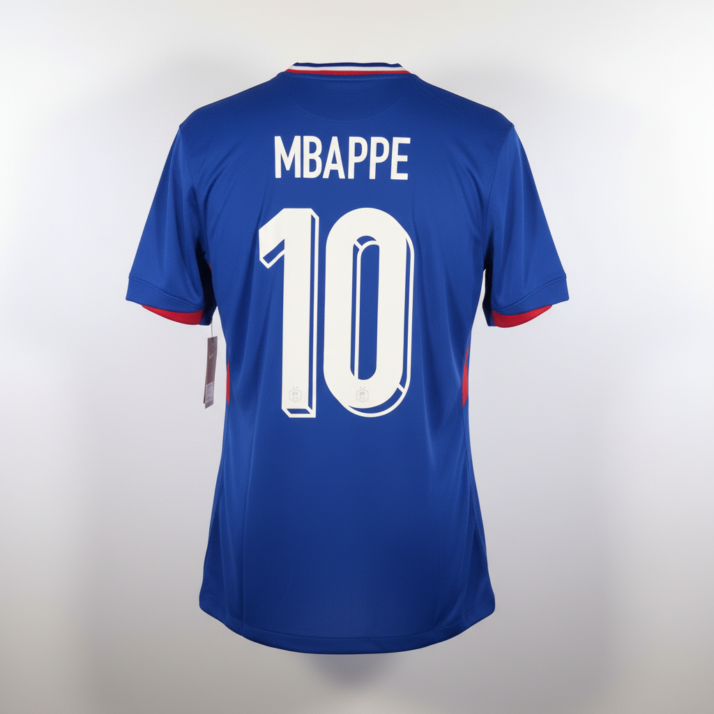 2024-2025 France Mbappe HOME Kit Soccer Jersey Shirt Nike Small Authentic