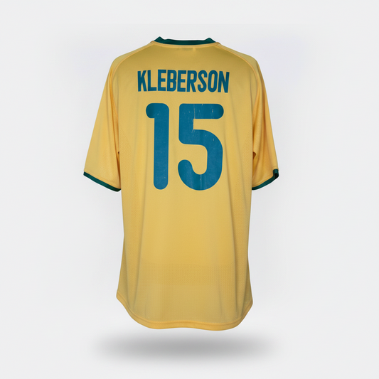 2000-2001 Brazil (CBF) Kleberson HOME Kit Soccer Jersey Shirt Nike Large Authentic