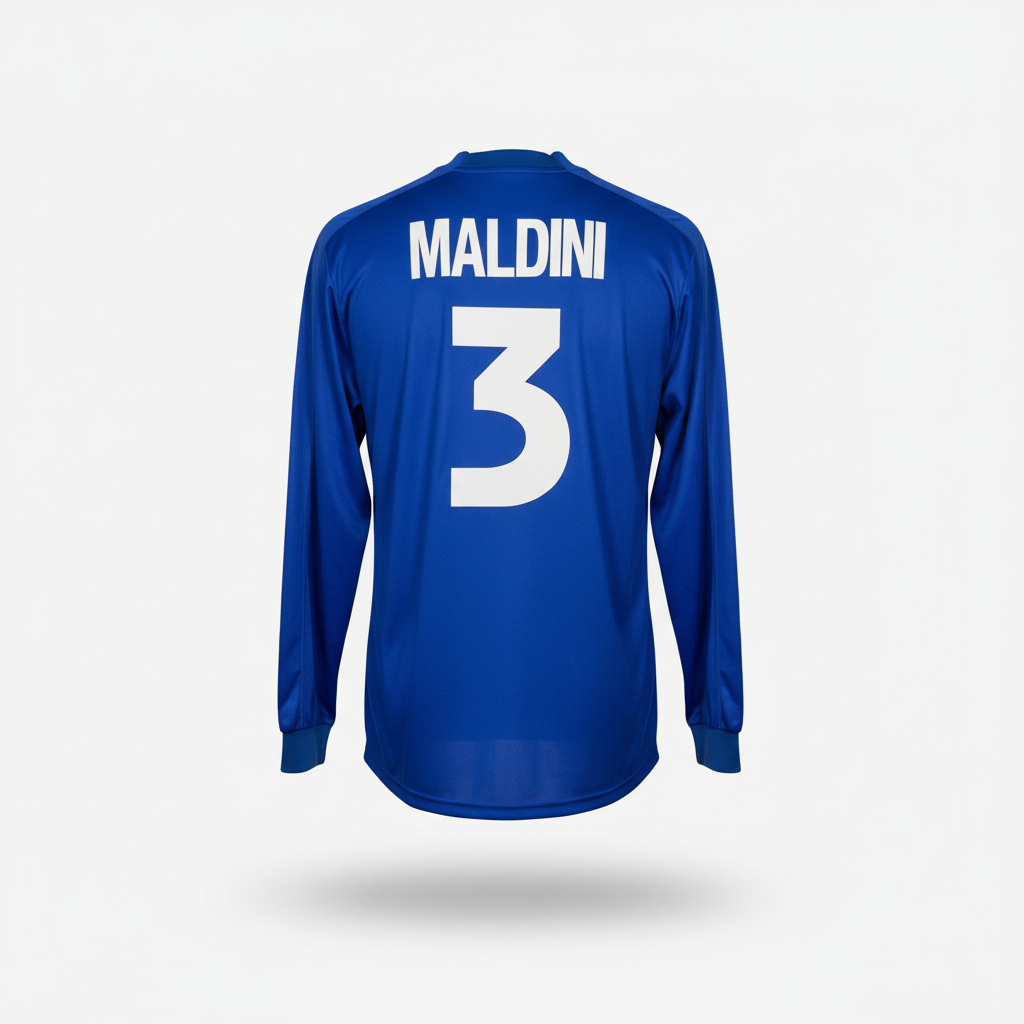 1999-2000 Italy Maldini HOME Kit Soccer Jersey Shirt Kappa XL Authentic