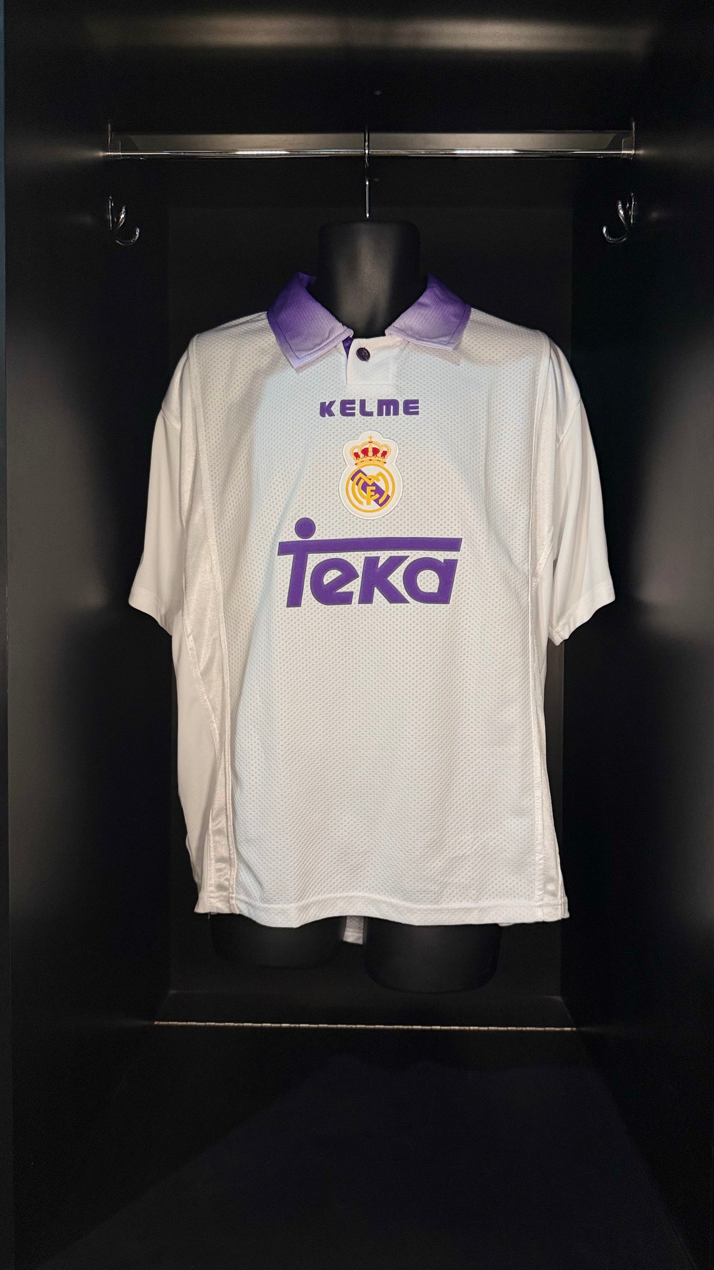 1997-1998 Real Madrid Roberto Carlos HOME Kit Soccer Jersey Football Shirt Kelme Large Authentic