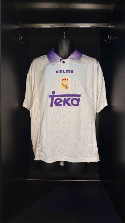 1997-1998 Real Madrid Roberto Carlos HOME Kit Soccer Jersey Football Shirt Kelme Large Authentic