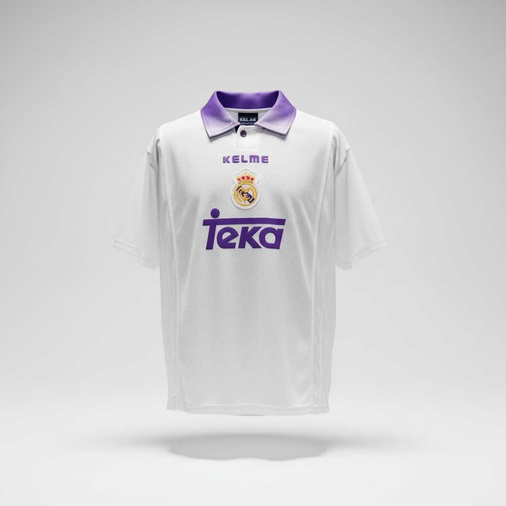 1997-1998 Real Madrid Roberto Carlos HOME Kit Soccer Jersey Football Shirt Kelme Large Authentic
