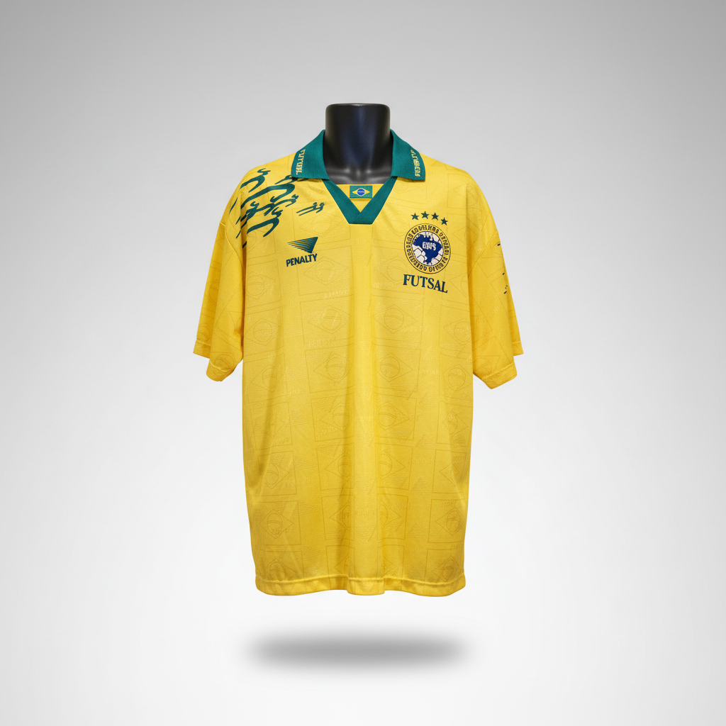1996-1997 Brazil Futsal HOME Kit Soccer Jersey Shirt Penalty XL Authentic