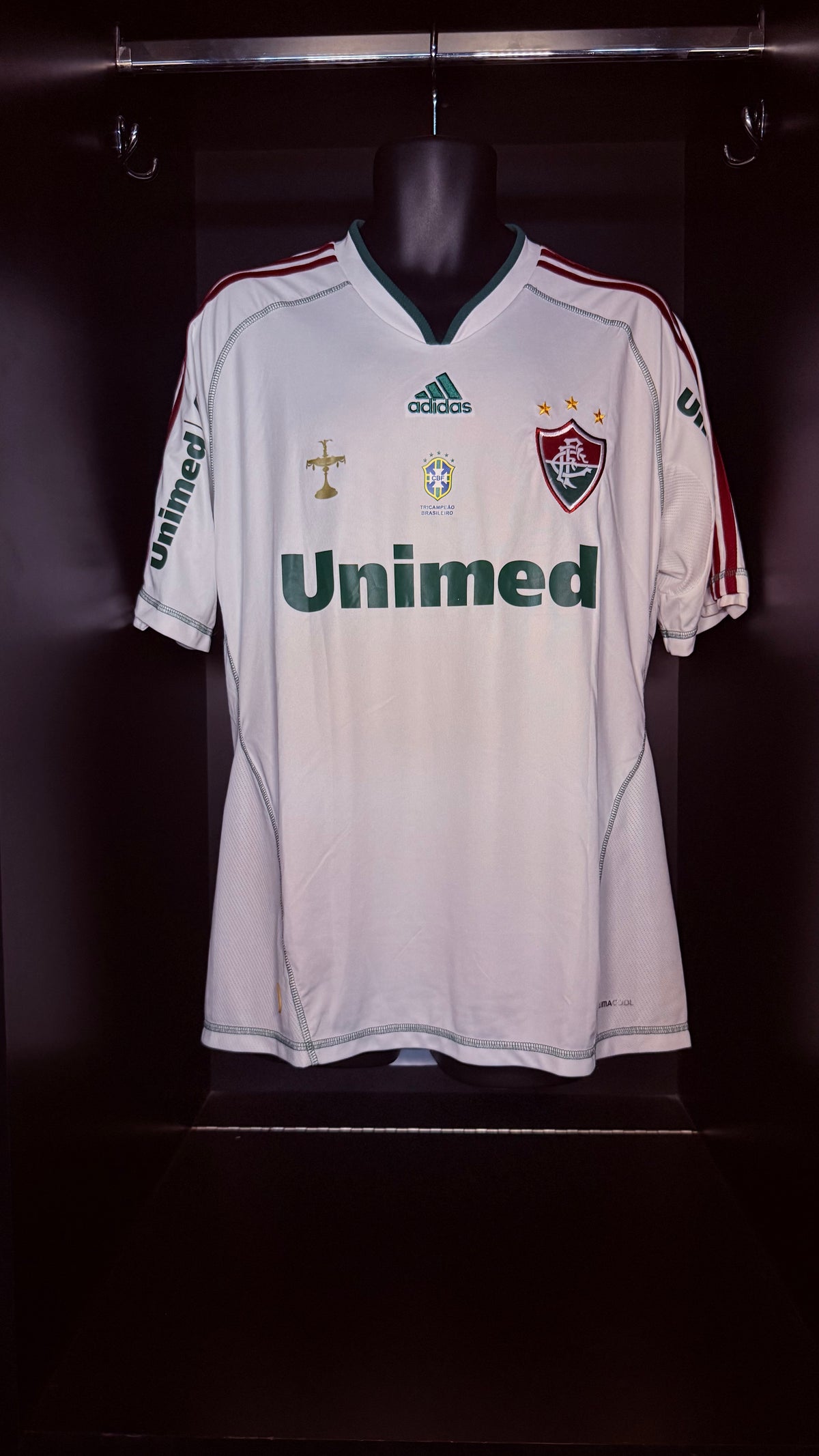 2010-2011 Fluminense AWAY Kit Soccer Jersey Football Shirt adidas Large Authentic