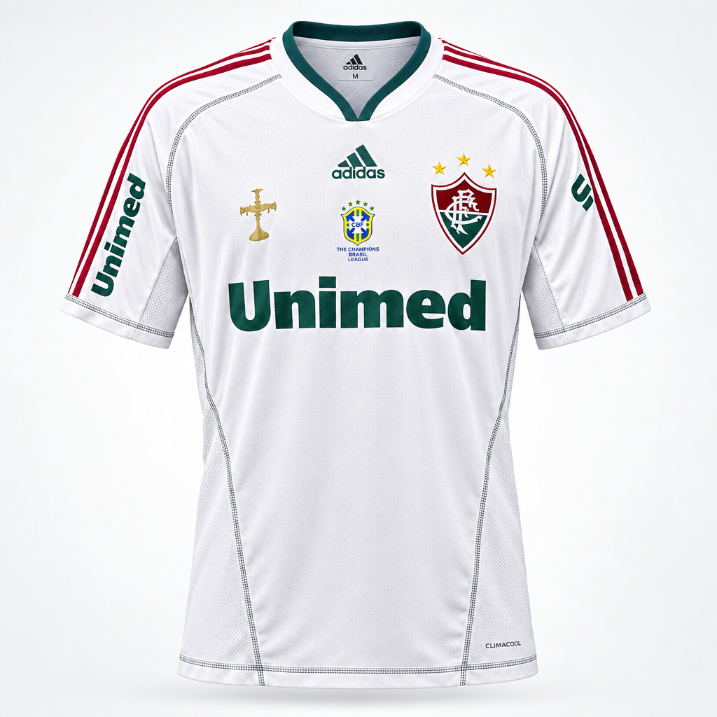 2010-2011 Fluminense AWAY Kit Soccer Jersey Football Shirt adidas Large Authentic