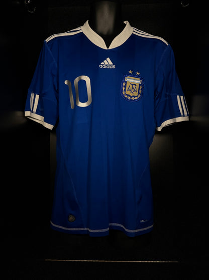 2010-2011 Argentina Messi AWAY Kit Soccer Jersey Shirt adidas Medium Authentic