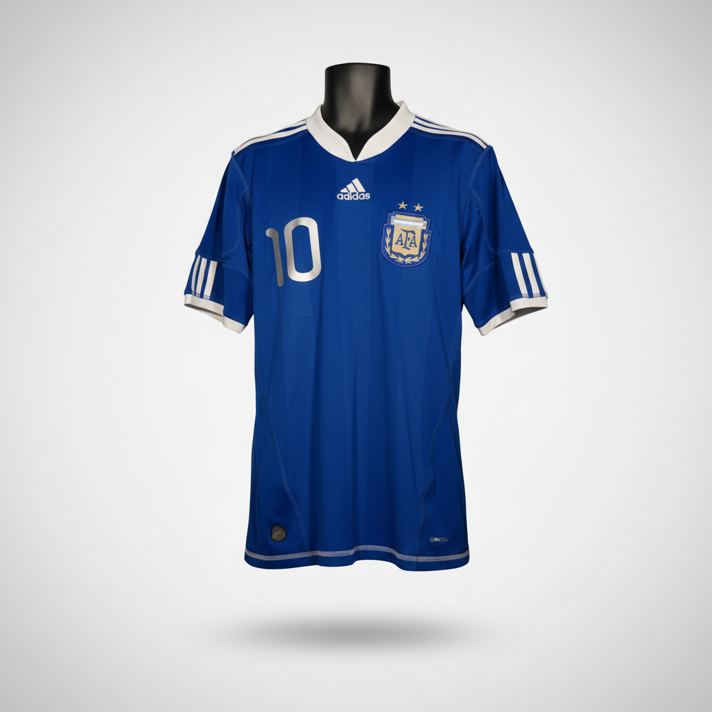 2010-2011 Argentina Messi AWAY Kit Soccer Jersey Shirt adidas Medium Authentic