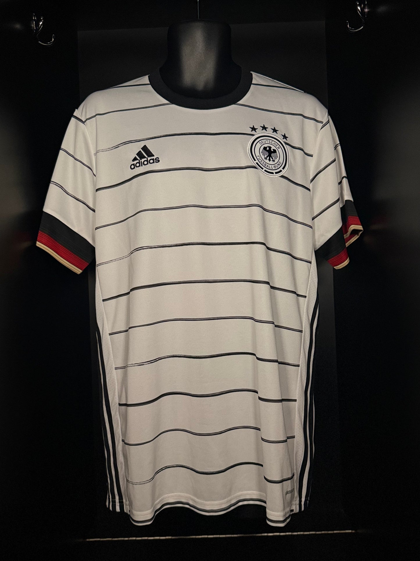 2020-2021 Germany Bastian HOME Kit Soccer Jersey Shirt adidas Large Authentic