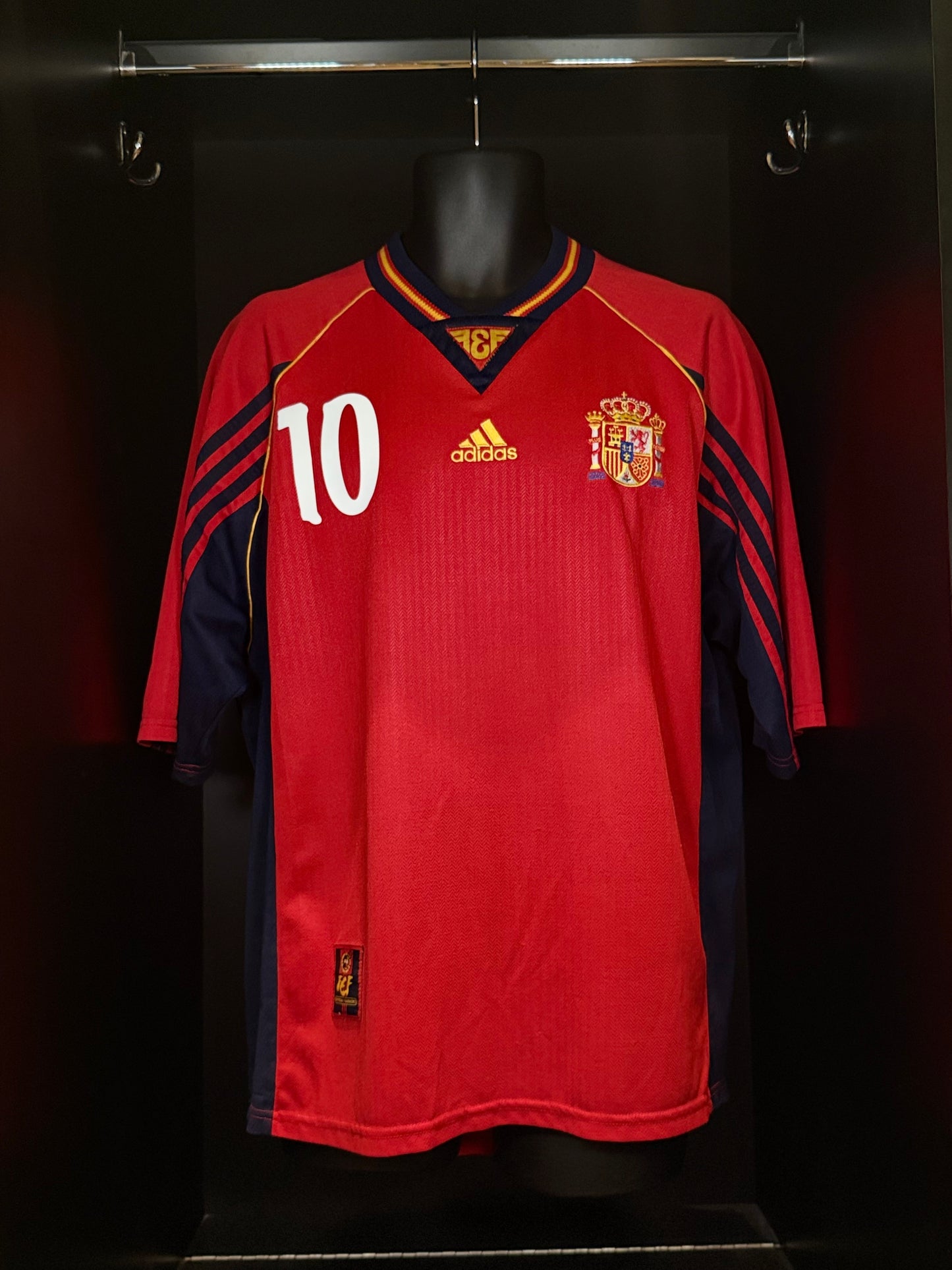 1998-1999 Spain (España) Raul HOME Kit Soccer Jersey Shirt adidas XL Authentic