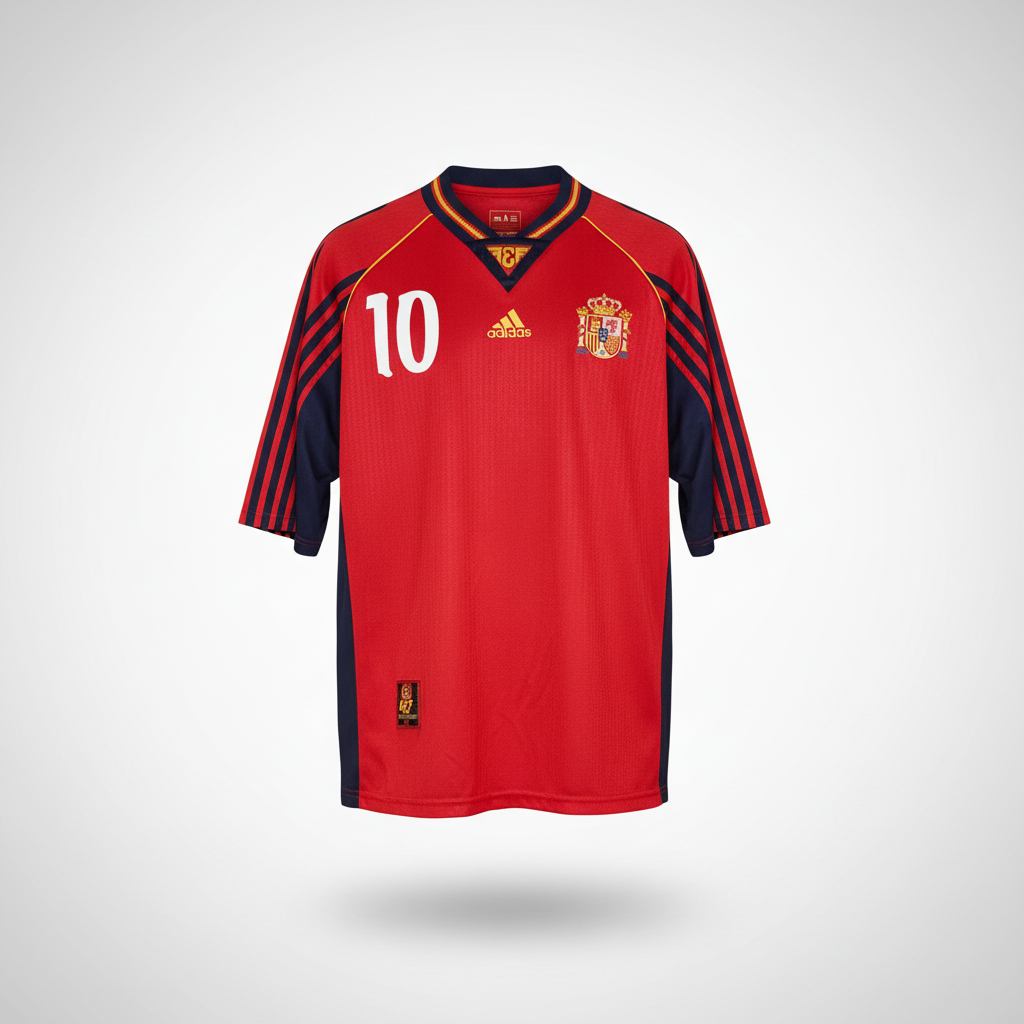 1998-1999 Spain (España) Raul HOME Kit Soccer Jersey Shirt adidas XL Authentic