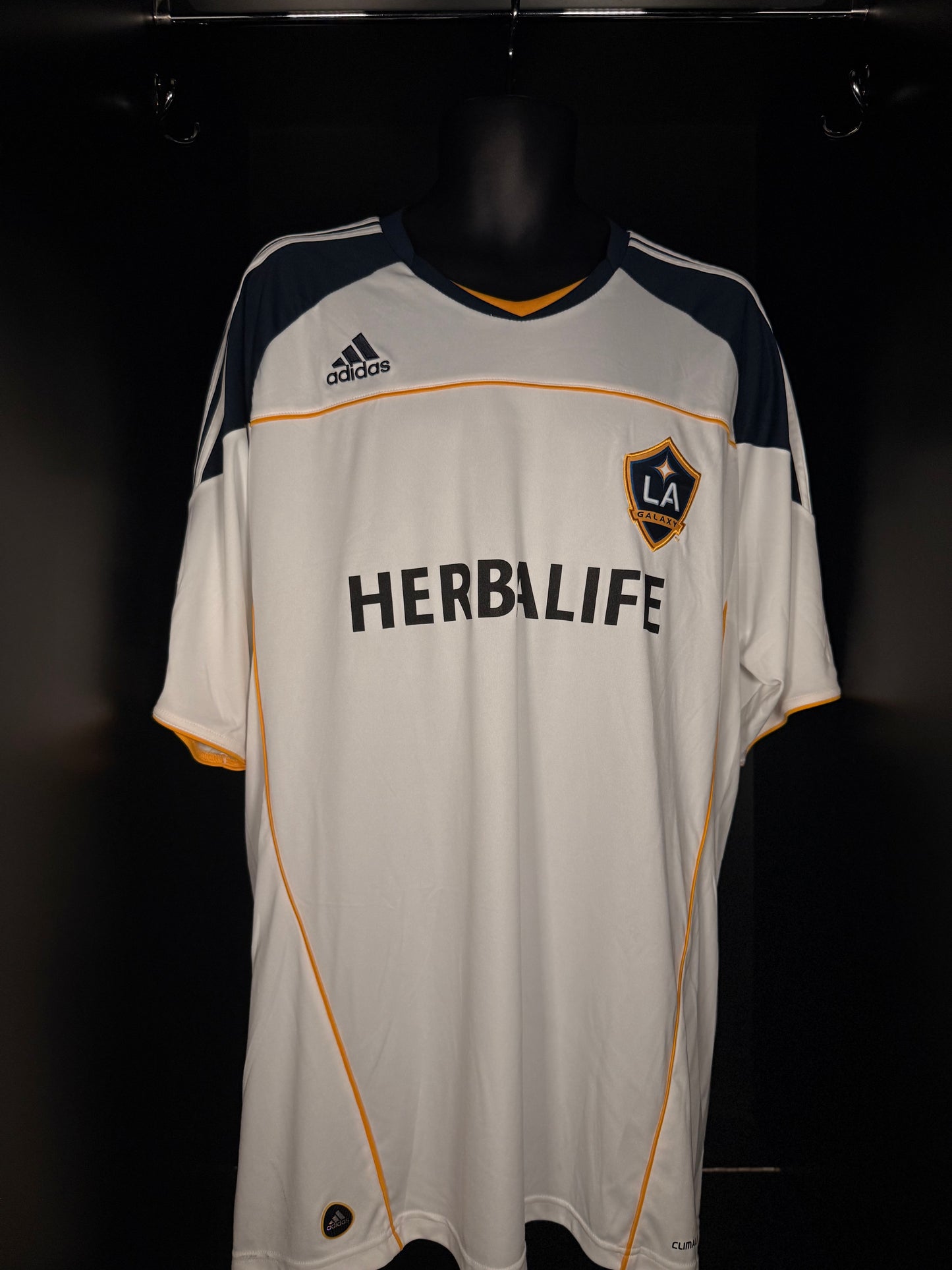 2010-2011 LA Galaxy Beckham HOME Kit Soccer Jersey Shirt adidas XL Authentic