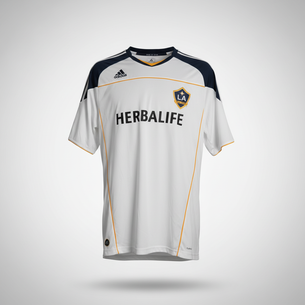 2010-2011 LA Galaxy Beckham HOME Kit Soccer Jersey Shirt adidas XL Authentic