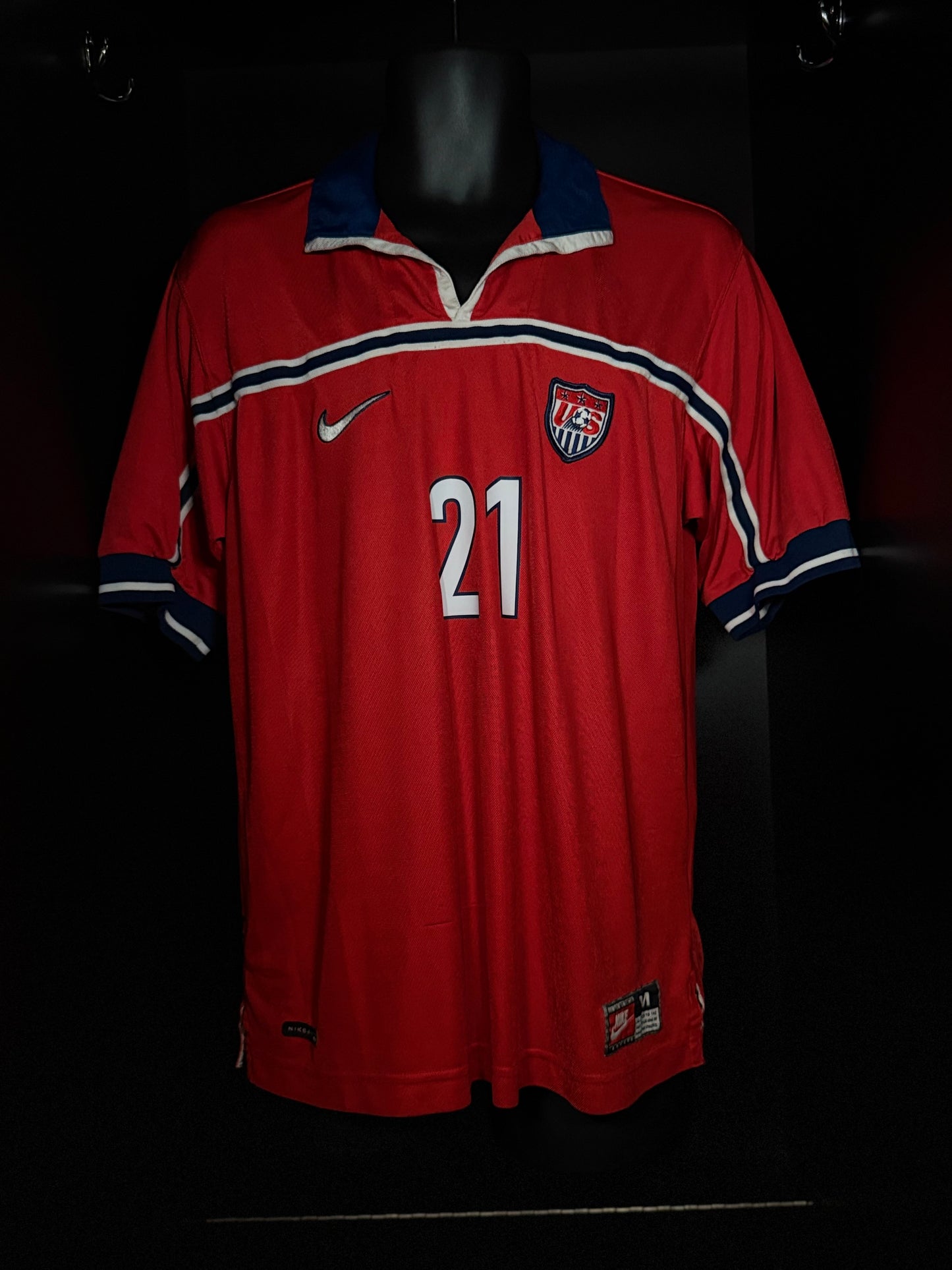 1998-1999 United States (USA) Reyna AWAY Kit Soccer Jersey Shirt Nike Medium Authentic