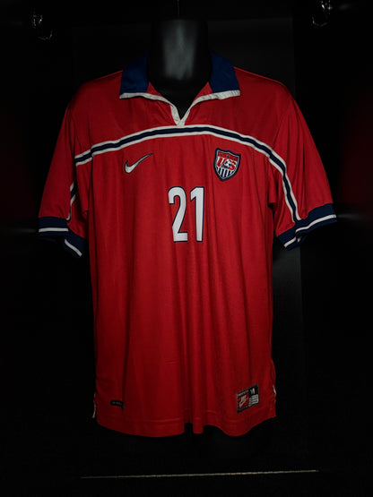 1998-1999 United States (USA) Reyna AWAY Kit Soccer Jersey Shirt Nike Medium Authentic
