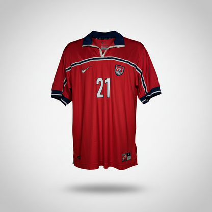 1998-1999 United States (USA) Reyna AWAY Kit Soccer Jersey Shirt Nike Medium Authentic