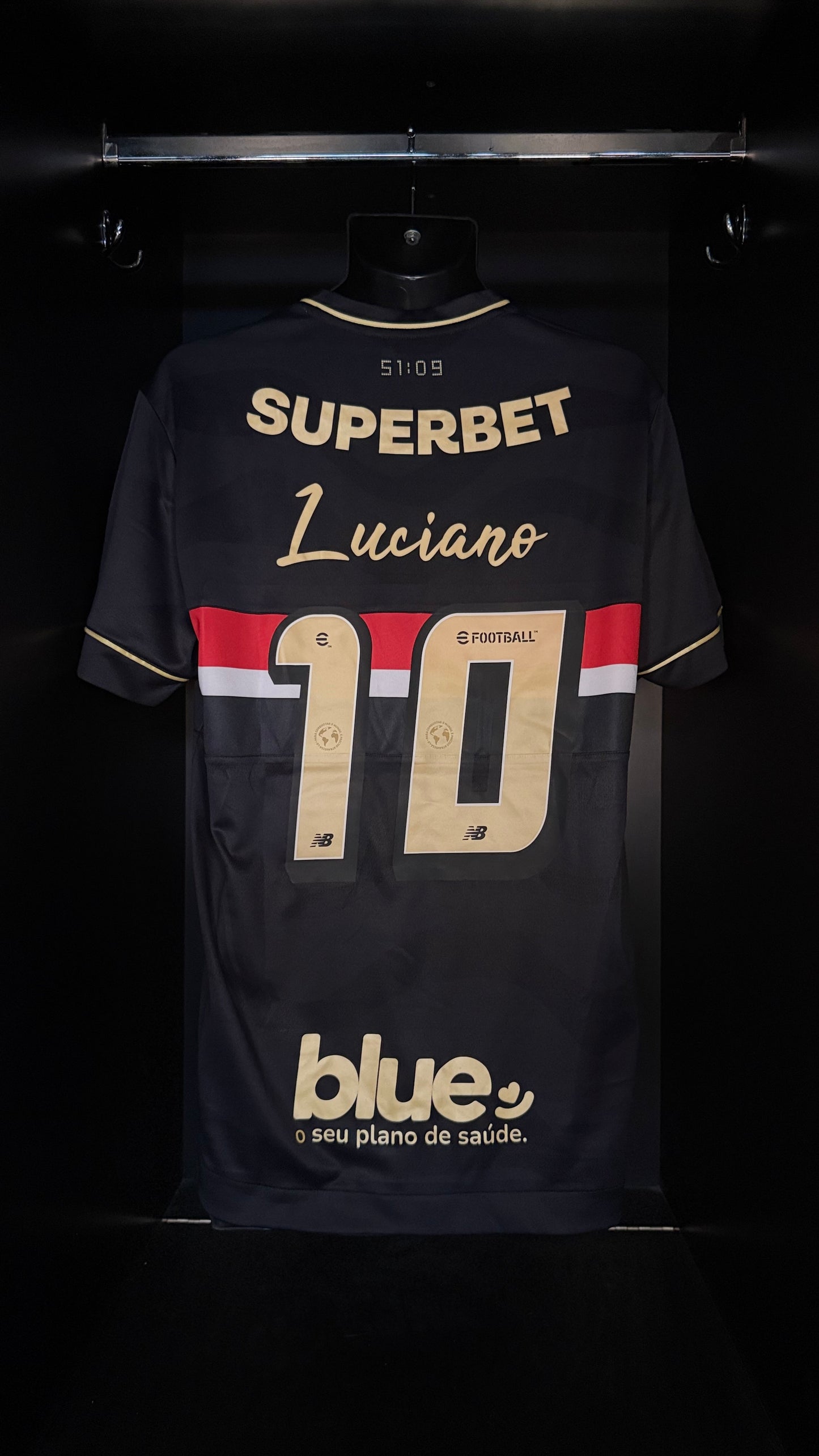 2025-2026 Sao Paulo FC Luciano THIRD Kit Soccer Jersey Football Shirt New Balance Large Authentic