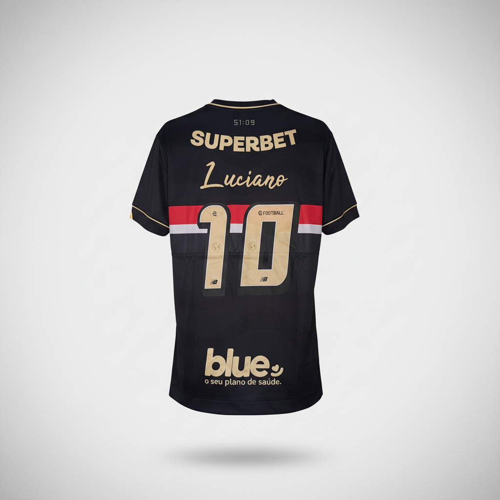 2025-2026 Sao Paulo FC Luciano THIRD Kit Soccer Jersey Football Shirt New Balance Large Authentic