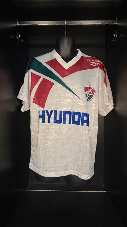 1995-1996 Fluminense AWAY Kit Soccer Jersey Football Shirt Reebok Large Authentic