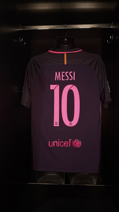 2016-2017 FC Barcelona Messi AWAY Kit Soccer Jersey Football Shirt Nike Medium Authentic