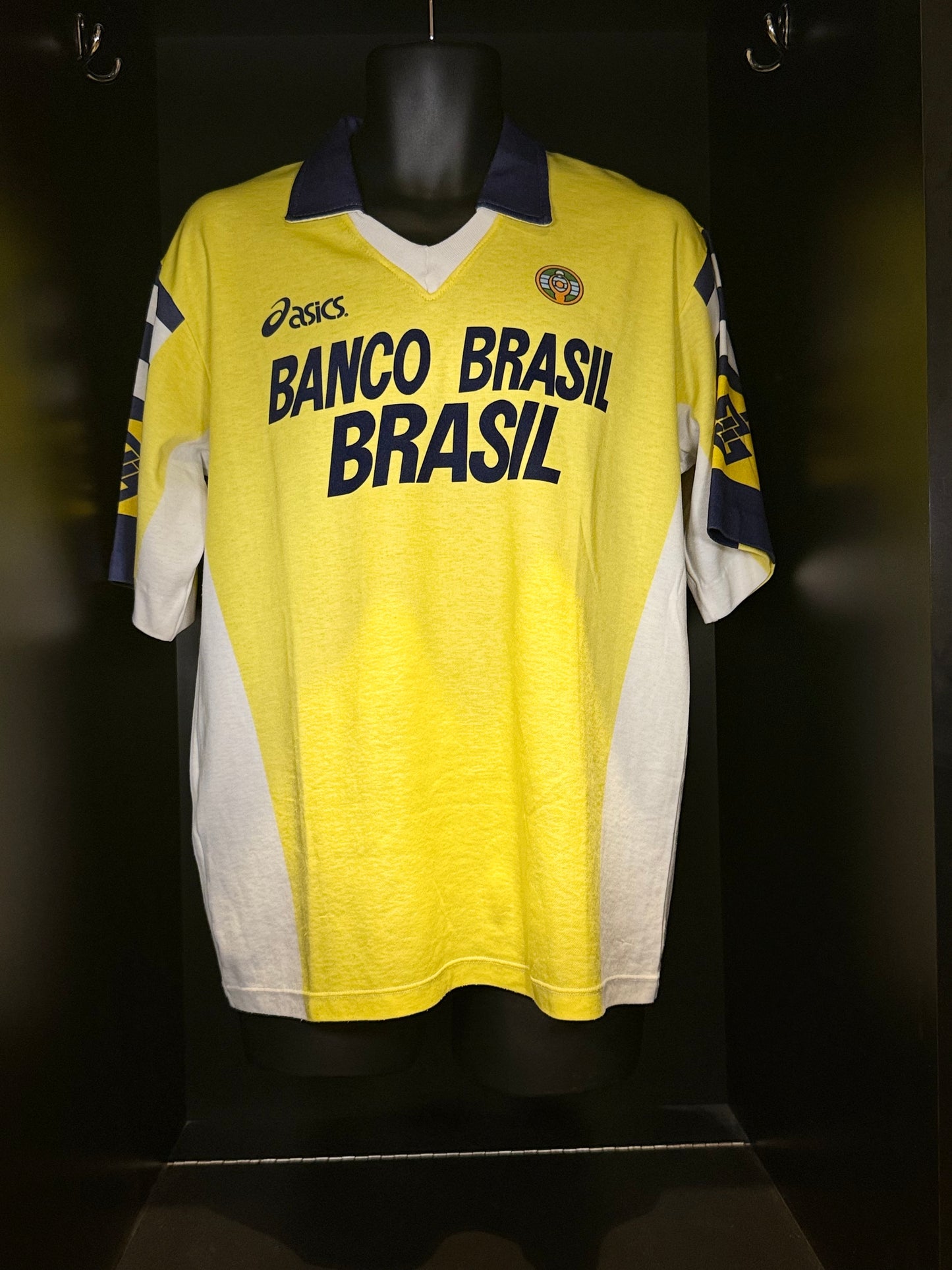 1994-1995 Brazil Volleyball HOME Kit - Soccer Jersey Football Shirt Asics Large Authentic