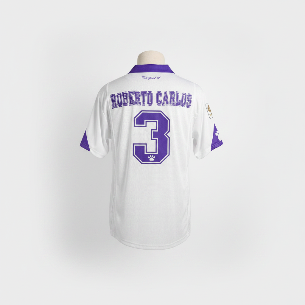 1997-1998 Real Madrid Roberto Carlos HOME Kit Soccer Jersey Football Shirt Kelme Large Authentic