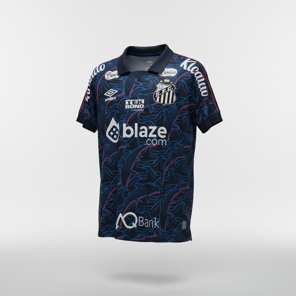 2023-2024 Santos M. Leonardo THIRD Kit Soccer Jersey Football Shirt Umbro Large Authentic