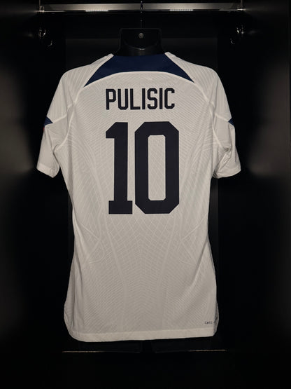 2022-2023 United States (USA) Pulisic HOME Kit Soccer Jersey Shirt Nike Large Authentic