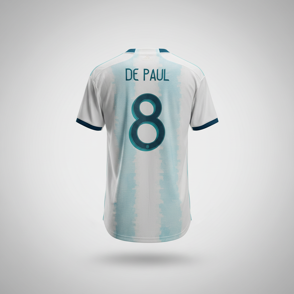 2019-2020 Argentina De Paul HOME Kit Soccer Jersey Shirt adidas XL Authentic