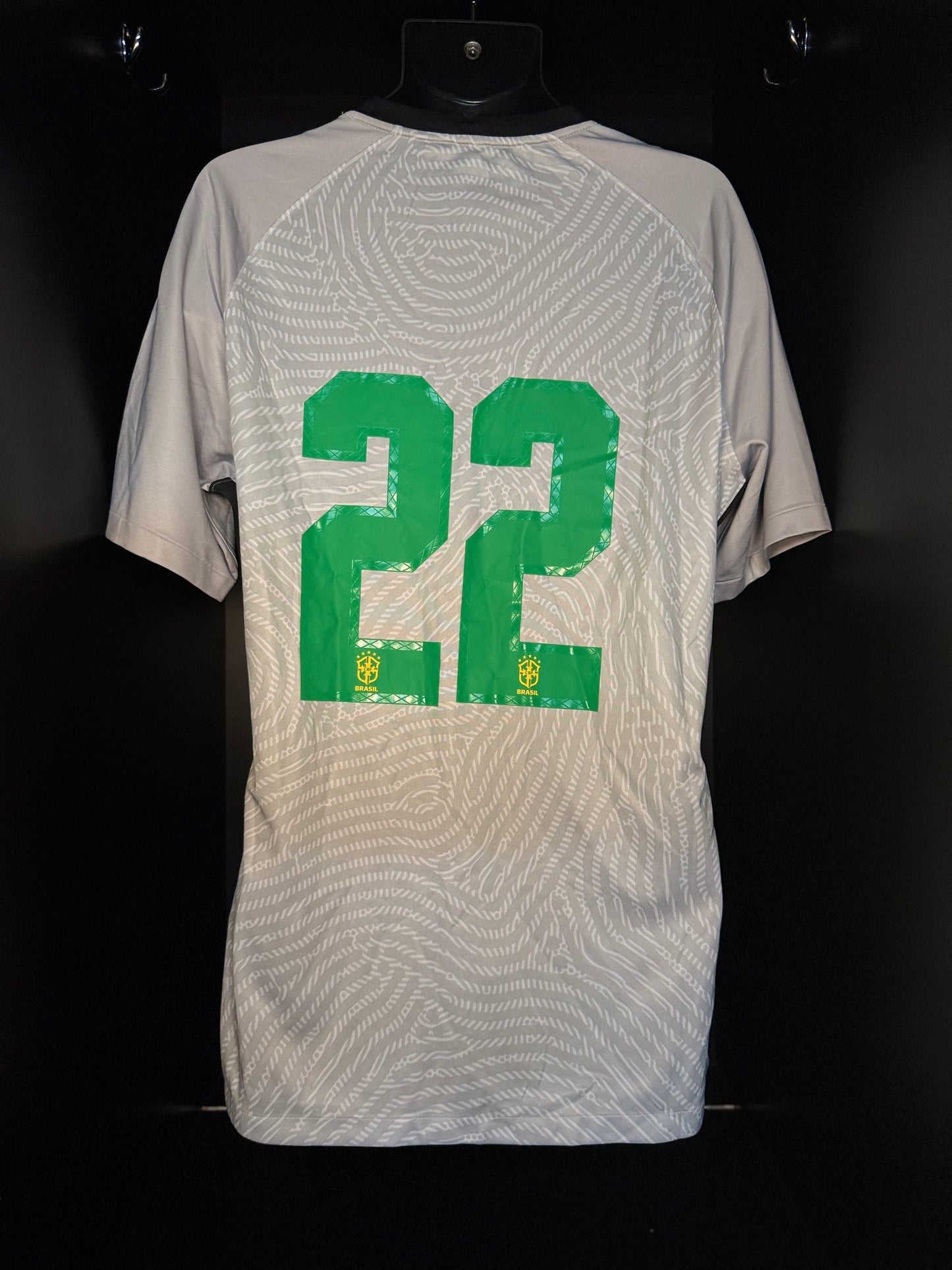 2020-2021 Brazil #22 GK Kit Soccer Jersey Shirt Nike Extra-Large Authentic