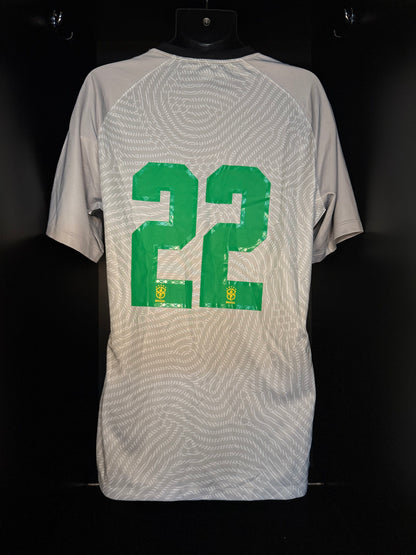 2020-2021 Brazil #22 GK Kit Soccer Jersey Shirt Nike Extra-Large Authentic