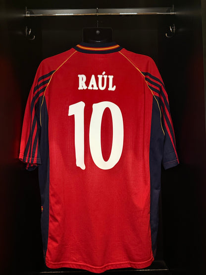 1998-1999 Spain (España) Raul HOME Kit Soccer Jersey Shirt adidas XL Authentic