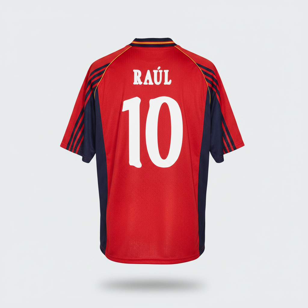 1998-1999 Spain (España) Raul HOME Kit Soccer Jersey Shirt adidas XL Authentic