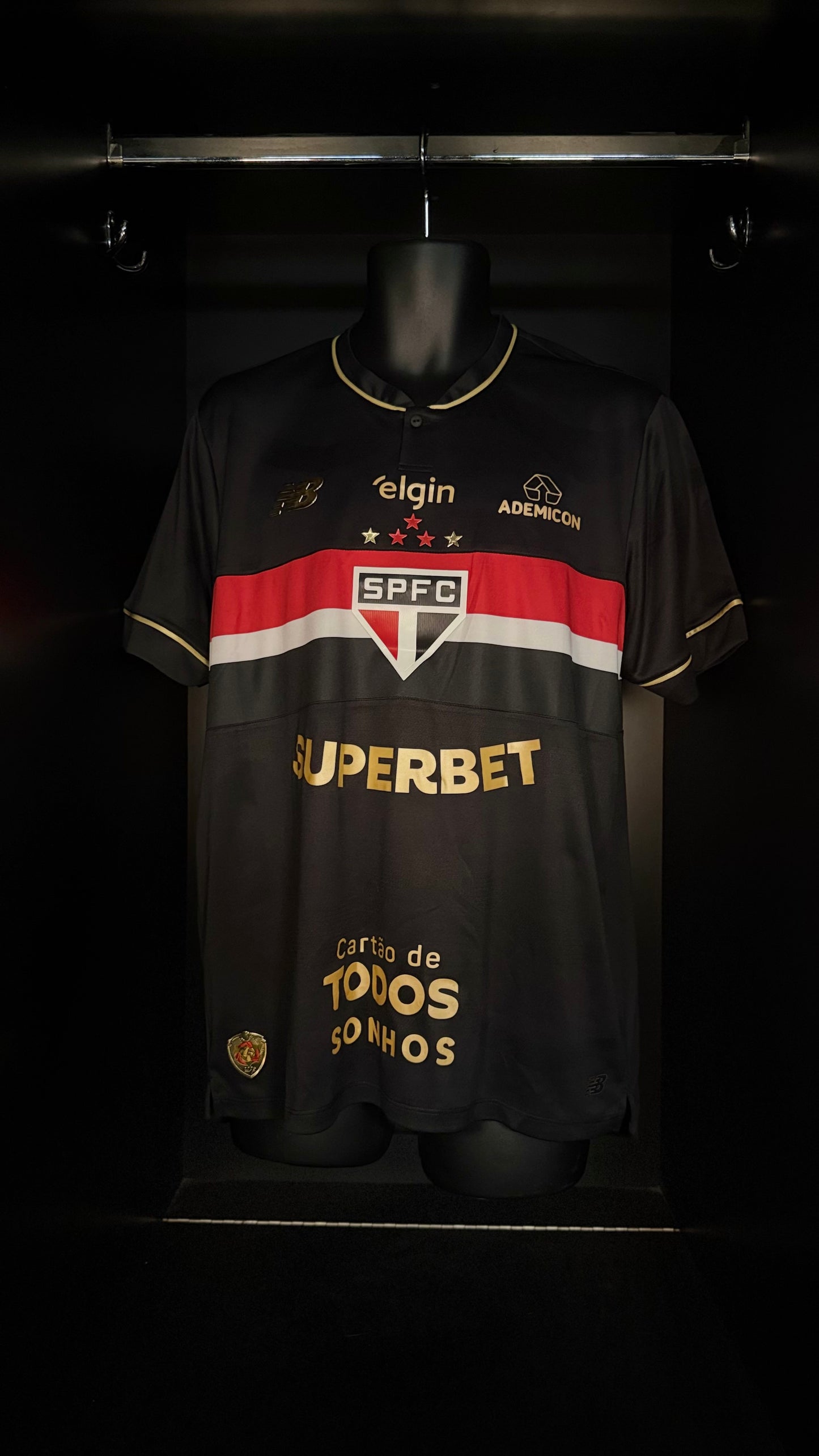 2025-2026 Sao Paulo FC Luciano THIRD Kit Soccer Jersey Football Shirt New Balance Large Authentic