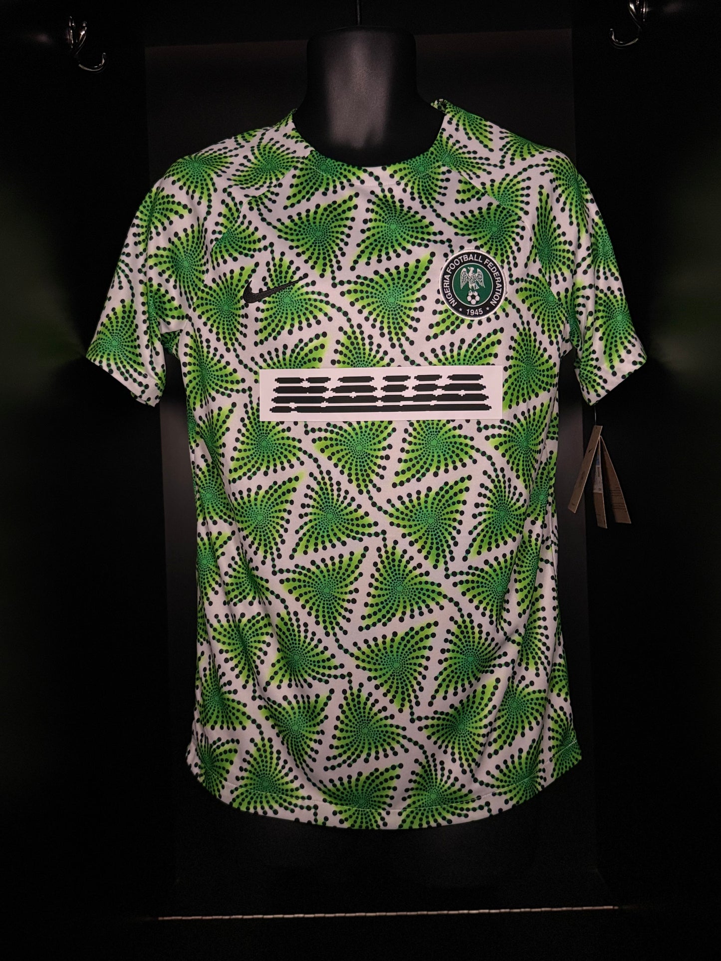 2022-2023 Nigeria PRE MATCH Kit Soccer Jersey Shirt Nike Medium Authentic