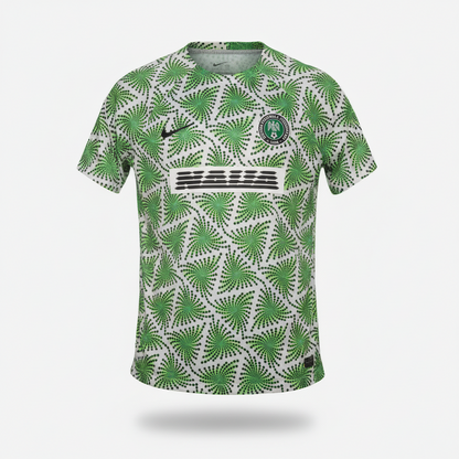 2022-2023 Nigeria PRE MATCH Kit Soccer Jersey Shirt Nike Medium Authentic