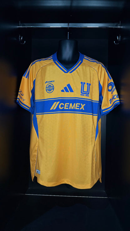 2025-2026 Tigres UANL HOME Kit Soccer Jersey Football Shirt adidas Large Authentic