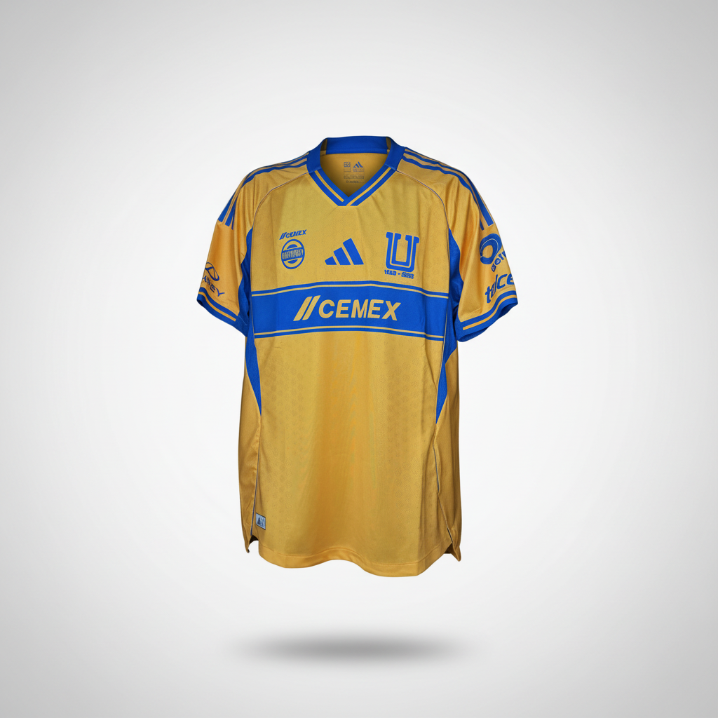 2025-2026 Tigres UANL HOME Kit Soccer Jersey Football Shirt adidas Large Authentic