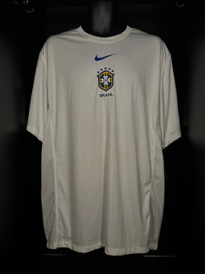 2008-2009 Brazil (CBF) TRAINING Pre Match Kit Soccer Jersey Shirt Nike 2XL XXL Authentic