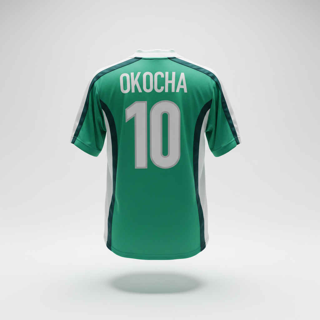 1998-2000 Nigeria Jay-Jay Okocha HOME Kit Soccer Jersey Shirt Nike Small Authentic
