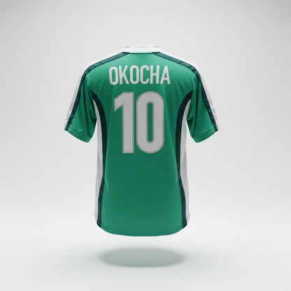 1998-2000 Nigeria Jay-Jay Okocha HOME Kit Soccer Jersey Shirt Nike Small Authentic