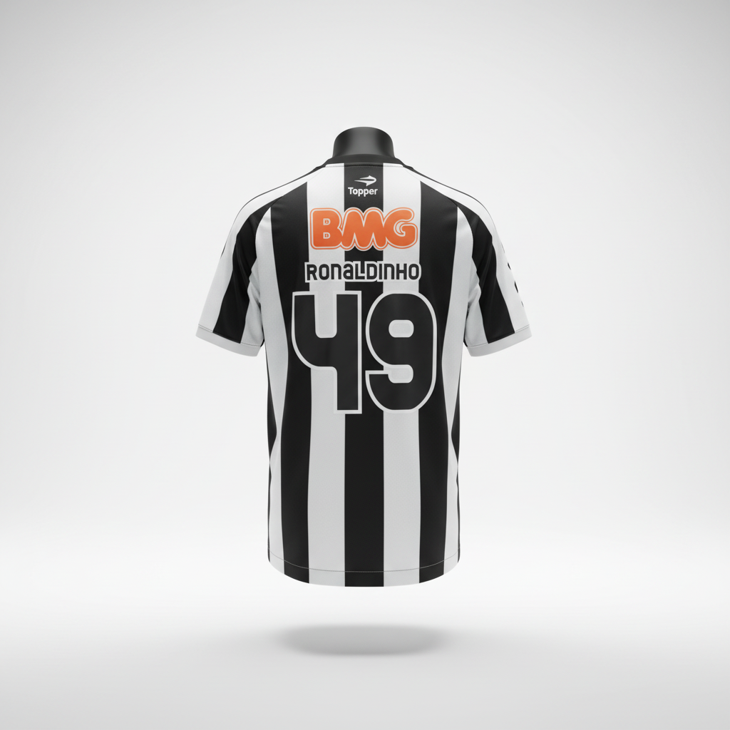 2012-2013 Atletico Mineiro Ronaldinho HOME Kit Soccer Jersey Football Shirt Topper Large Authentic