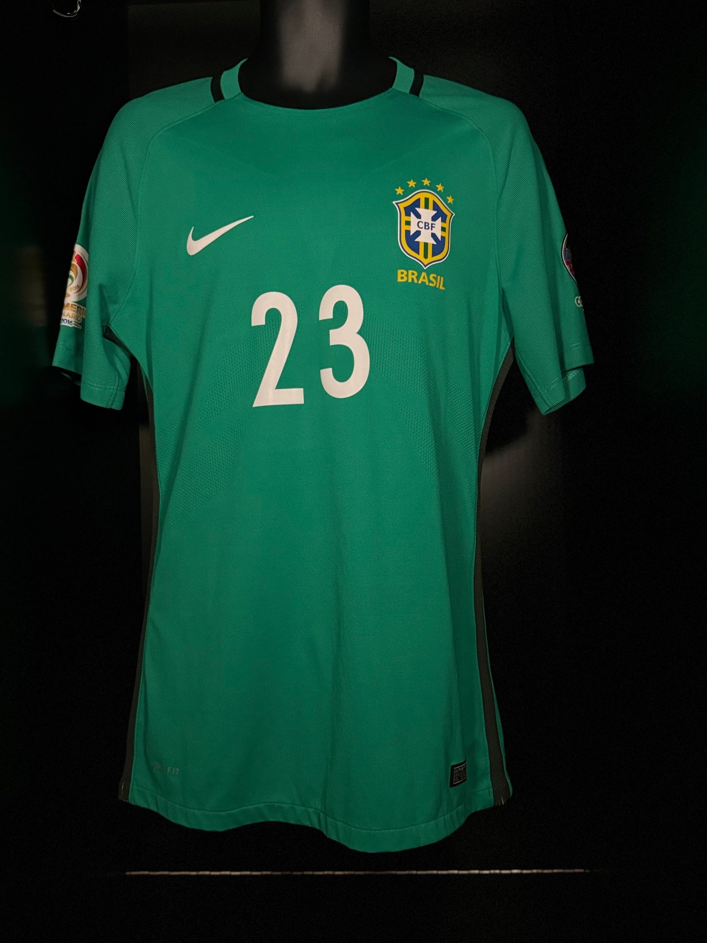 2016-2017 Brazil (CBF) M. Grohe GK Kit Soccer Jersey Shirt Nike Large Authentic