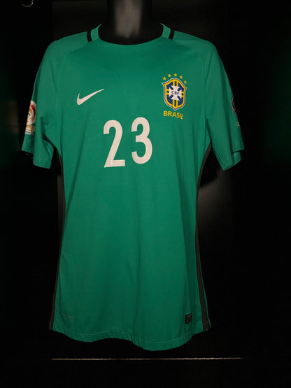 2016-2017 Brazil (CBF) M. Grohe GK Kit Soccer Jersey Shirt Nike Large Authentic