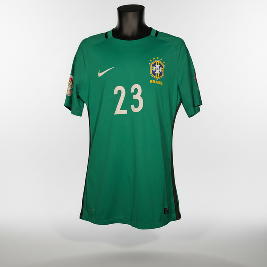 2016-2017 Brazil (CBF) M. Grohe GK Kit Soccer Jersey Shirt Nike Large Authentic
