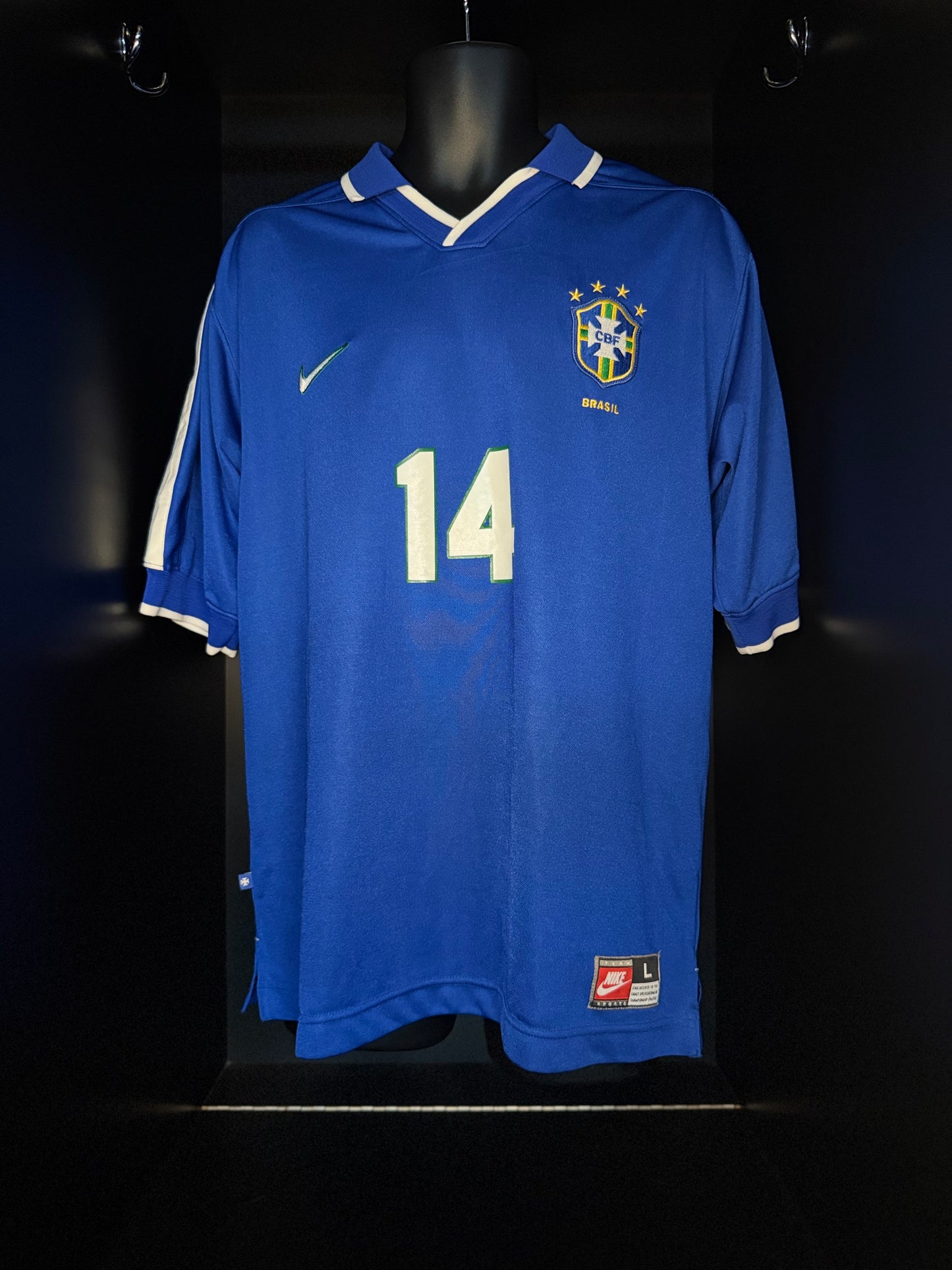 1997-1998 Brazil (CBF) AWAY Kit - Soccer Jersey Football Shirt Nike Large Authentic