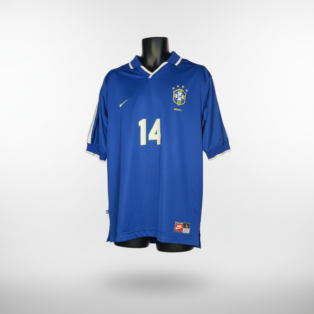1997-1998 Brazil (CBF) AWAY Kit - Soccer Jersey Football Shirt Nike Large Authentic