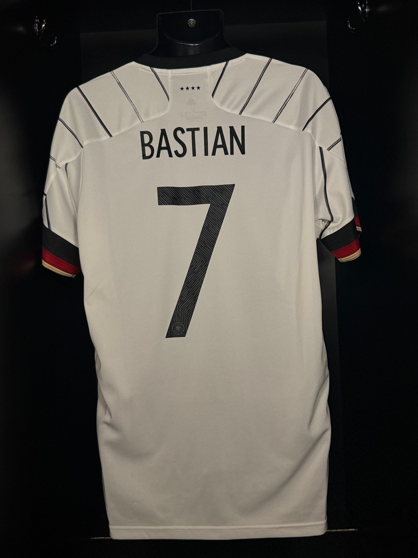 2020-2021 Germany Bastian HOME Kit Soccer Jersey Shirt adidas Large Authentic