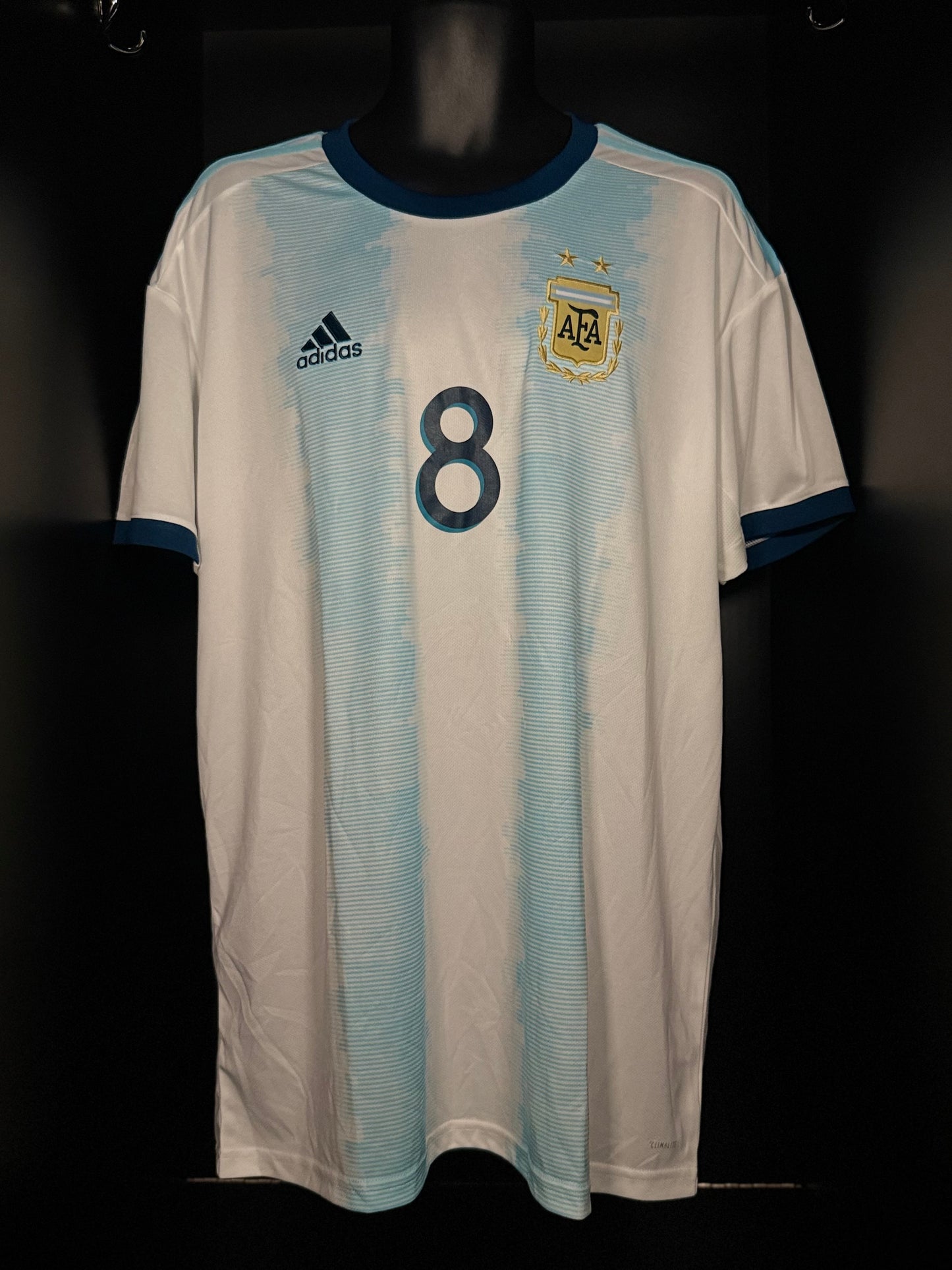2019-2020 Argentina De Paul HOME Kit Soccer Jersey Shirt adidas XL Authentic