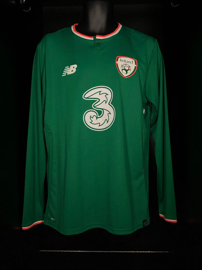 2017-2018 Ireland Keane HOME Kit Soccer Jersey Shirt New Balance Large Authentic