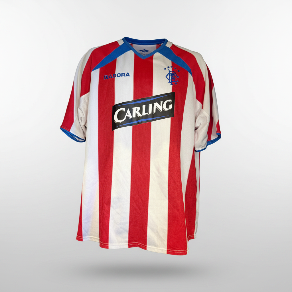 2003-2004 Glasgow Rangers Emerson AWAY Kit Soccer Jersey Football Shirt Diadora Large Authentic